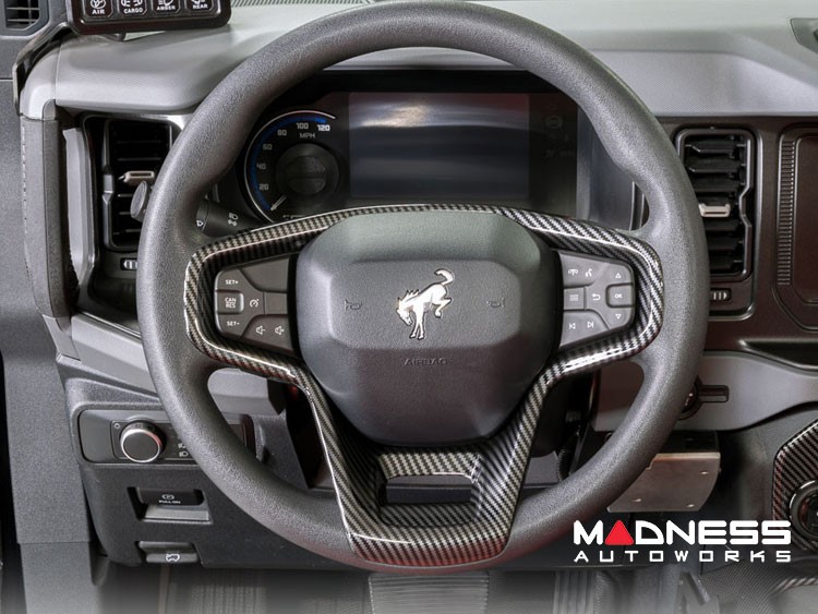 Ford Bronco Steering Wheel Trim IAG ILine Carbon Fiber